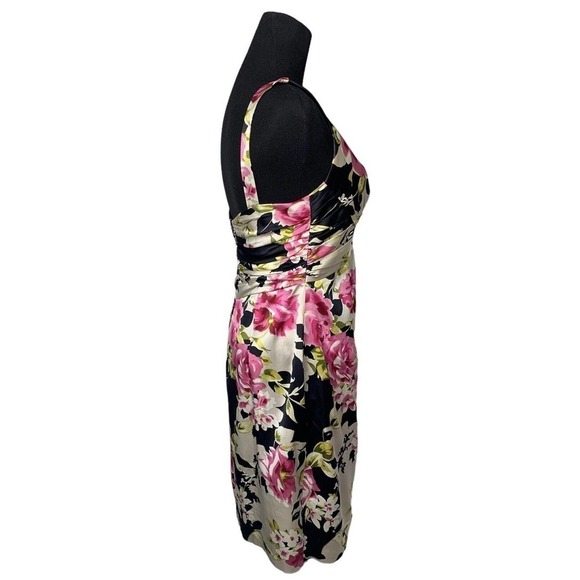 David Meister Silk Charmeuse Satin Dress Womens Sz 6 Ruched Bodice Stretch $605 - Picture 5 of 16